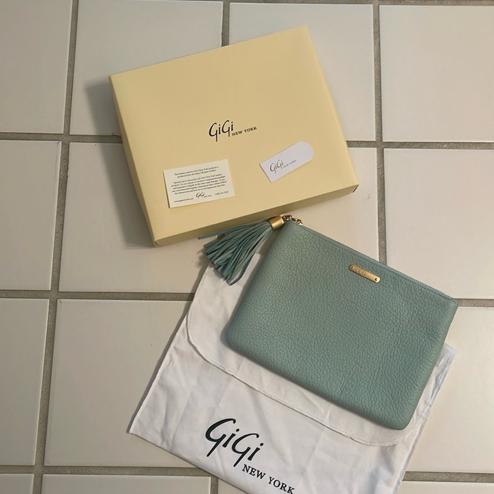 Gigi New York All in One Clutch Bag, NWT, Azure